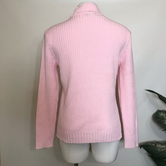 *NWT* JENNIFER MOORE Pastel Pink Blush Knit Turtleneck Sweater - Picture 4 of 6
